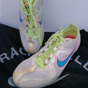 Nike Multi Use Racing Shoes Size 8 with spikes and grip tread